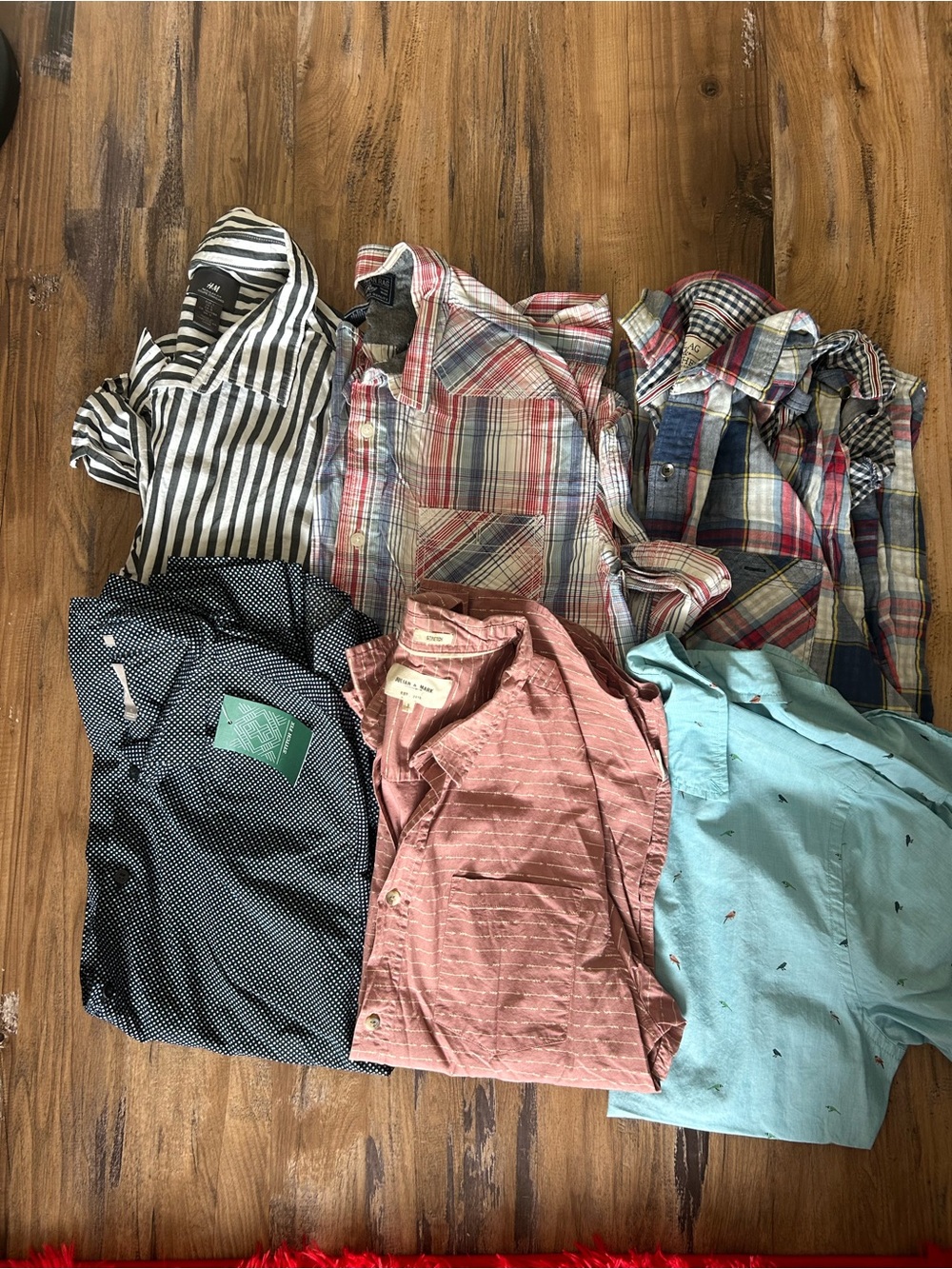 Mixed Men’s Shirt Pack — Assorted Colors (Blue, Pink, Black, Plaid)